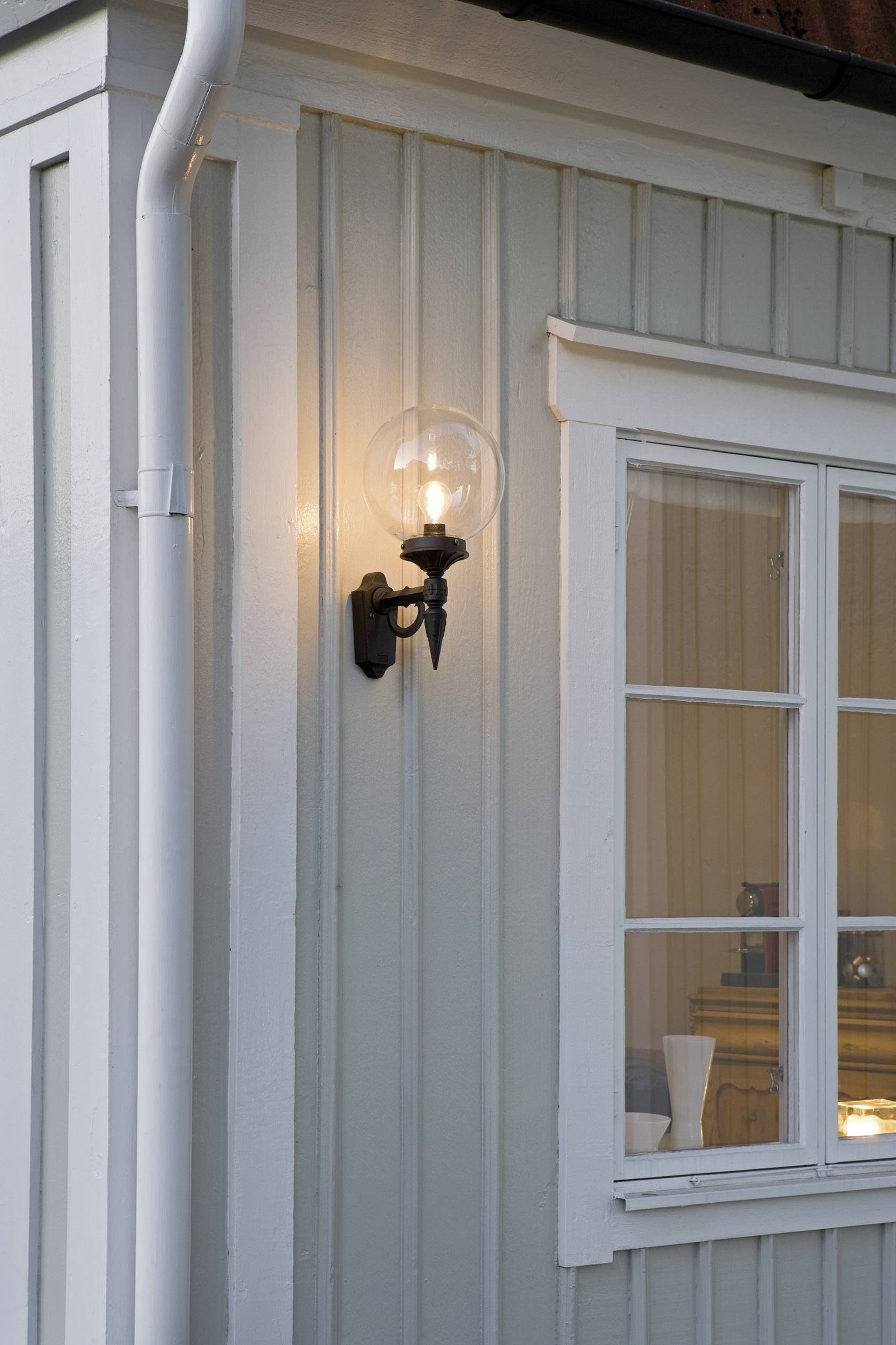 Konstsmide Orion 496-750 Buitenlamp (wand) Spaarlamp, LED E27 100 W Zwart