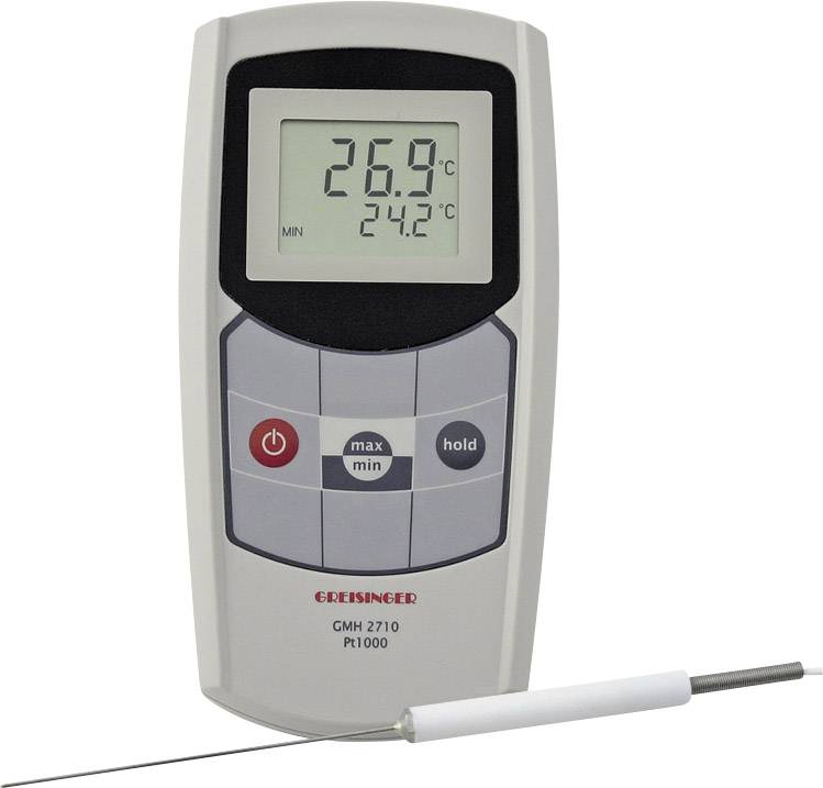 Greisinger GMH 2710-G mjerač temperature Kalibriran po (SCS akreditirani laboratorij (SCS)) -199.9 - +250 °C Tip tipala Pt1000