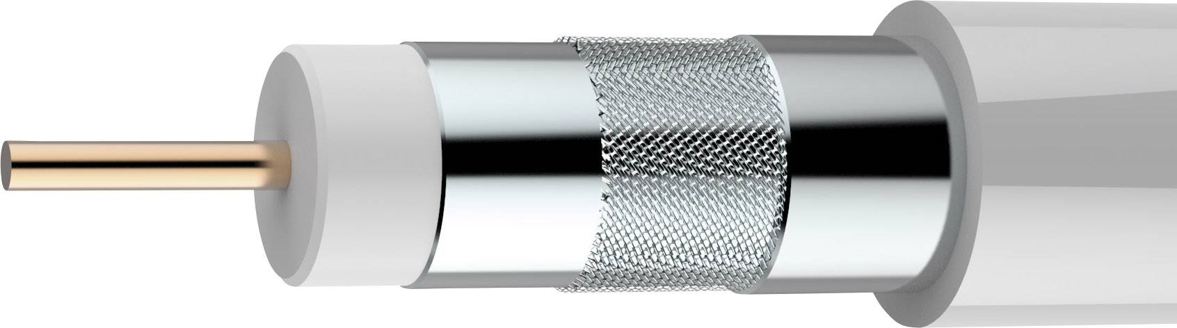 Axing SKB 395-03 Coaxkabel Buitendiameter: 6.80 mm 75 Ω 100 dB Wit per meter