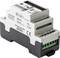 Programibilni logički kontroler (PLC) za DIN šinu za ugradnju na nosač, s USB i Ethernet priključcima te više stezaljki.