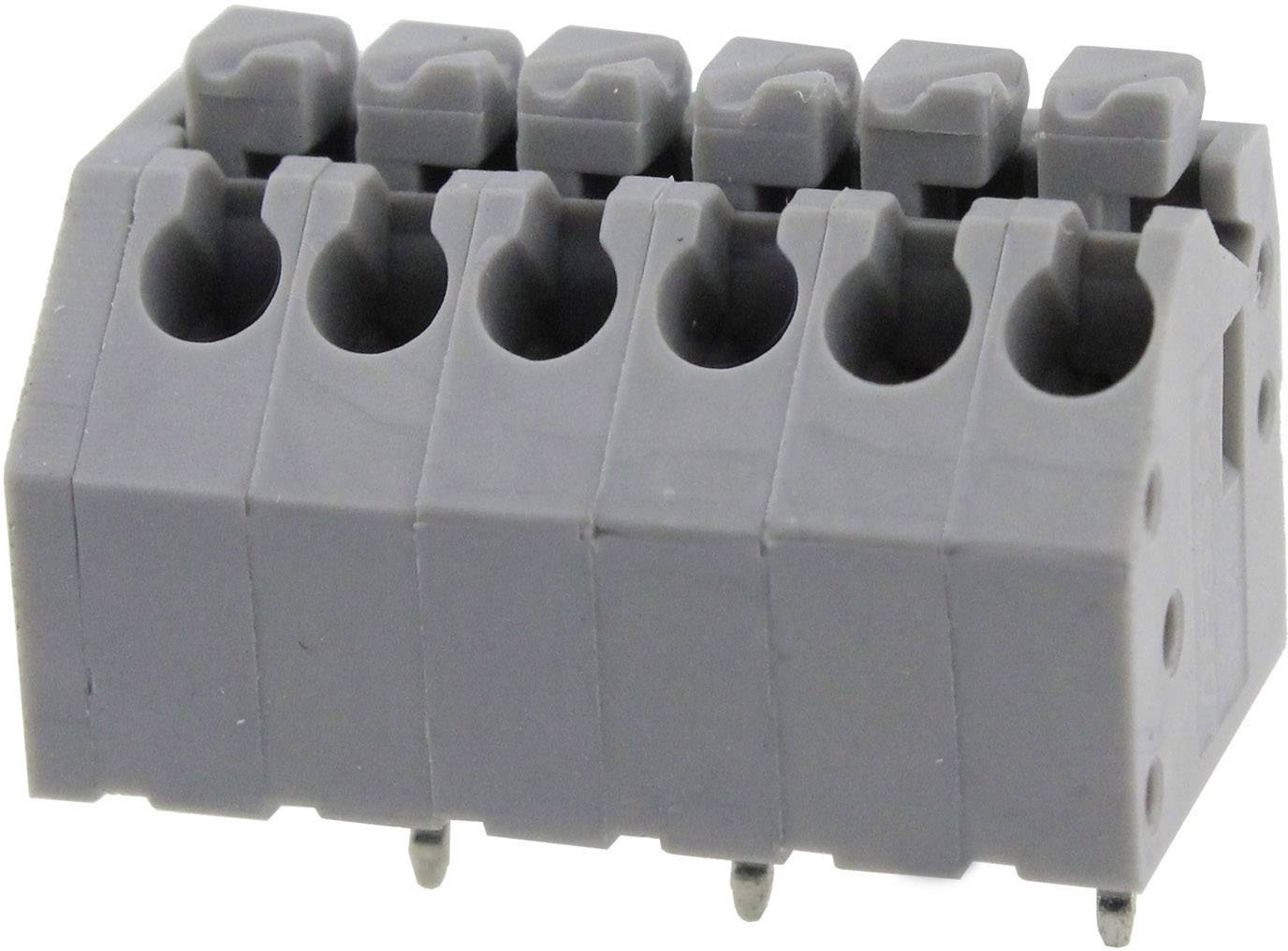 Degson DG250-3.5-10P-11-00AH-50 Veerkrachtklemblok 0.82 mm&sup2; Aantal polen 10 Grijs 50 stuk(s)