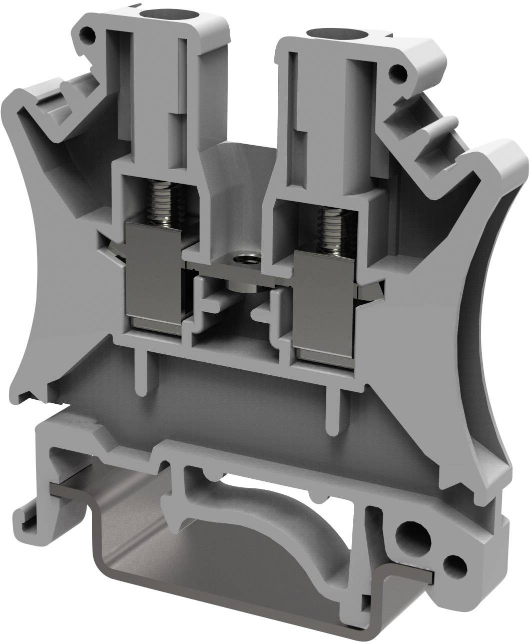 Degson PC2.5-01P-11-00AH-1 Doorgangsklem 5.2 mm Schroeven Grijs 1 stuk(s)