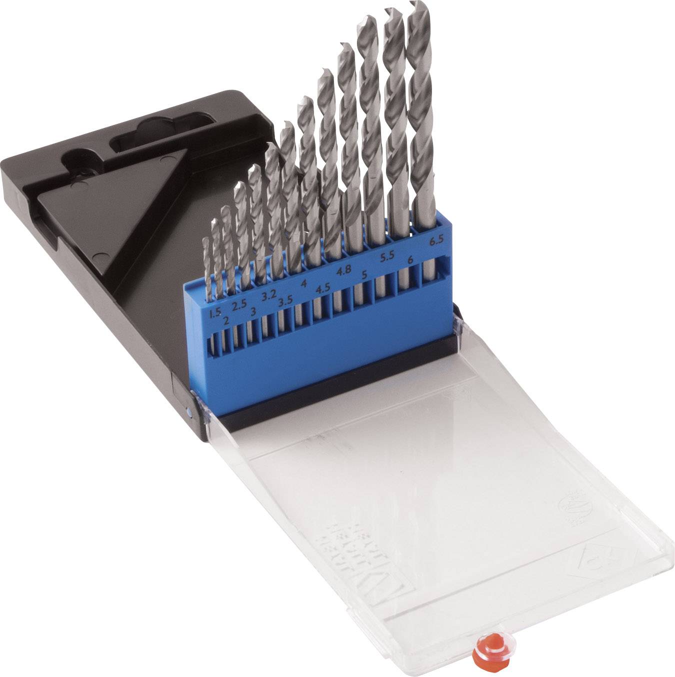 C.K T3102 HSS Metaal-spiraalboorset 13-delig 1.5 mm, 2 mm, 2.5 mm, 3 mm, 3.2 mm, 3.5 mm, 4 mm, 4.5 mm, 4.8 mm, 5 mm, 5.5 mm, 6 mm, 6.5 mm DIN 338