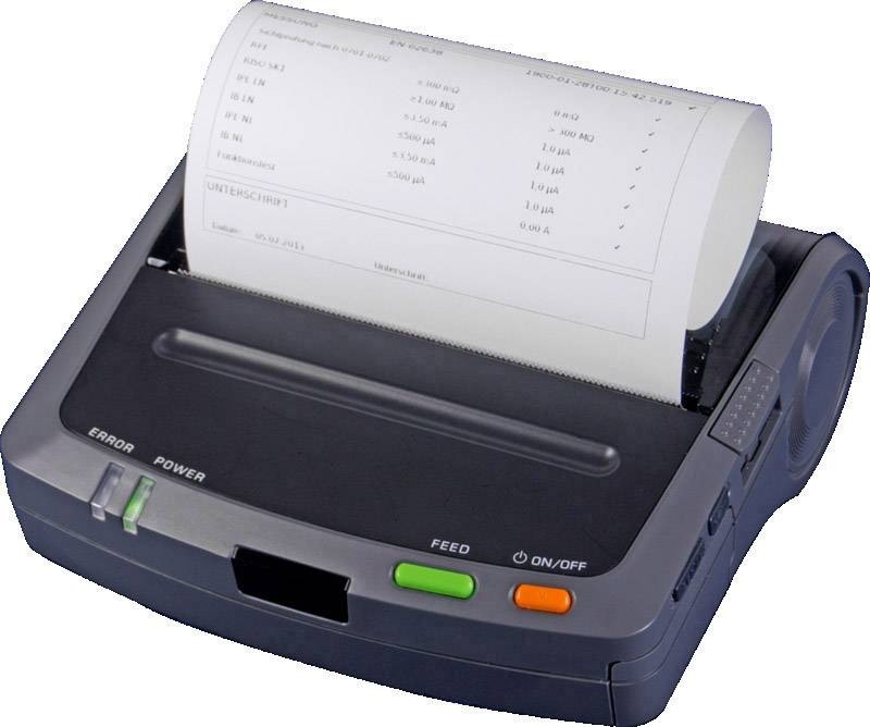 Medicinski termalni printer prikazuje isprintani list s rezultatima laboratorijskih testova ianalitičkim podacima.