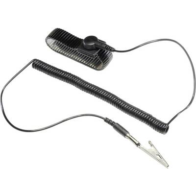 Crni spiralni kabel s aligator štipaljkom na jednom kraju i pravokutnim plastičnim senzorom na drugom kraju.