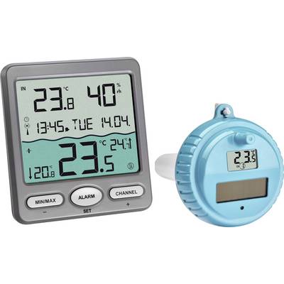 Digitalni termometar i higrometar pokazuju 23,8°C i 40% vlažnosti zraka, pored njega plavo uređaj podešen na 23,5°C.