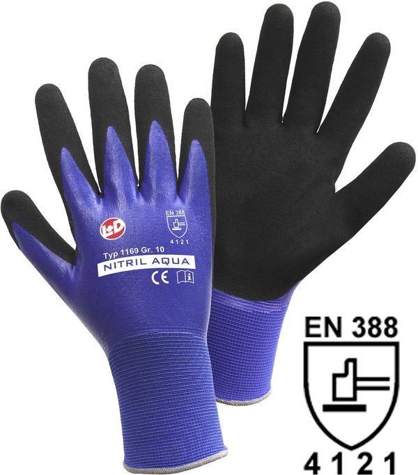Leipold Doehle 1169-S Nitril Aqua najlon rukavice za rad Veličina (Rukavice): 7, S EN 388   CAT II 1 St.