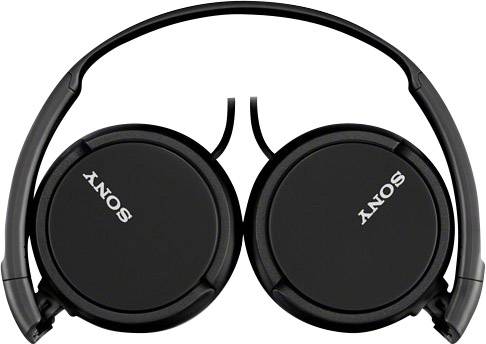 Crni, preklopni over-ear slušalice s 'Sony' logotipom na obje školjke.