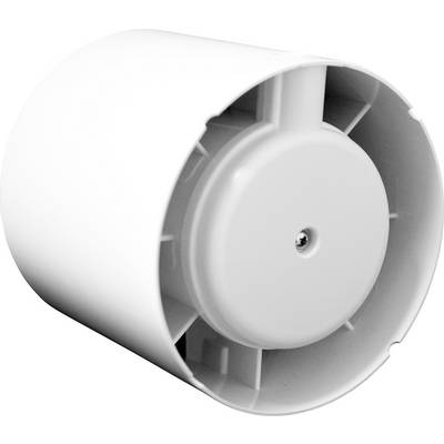 Bijeli, okrugli ventilator s vidljivom lopaticom unutar, pogodan za sustave cirkulacije i ventilacije zraka.
