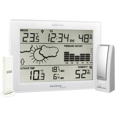 Elektronička meteorološka stanica prikazuje unutarnju i vanjsku temperaturu, vlažnost zraka, vrijeme i njegovu promjenu. Simboli za vremenske uvjete.