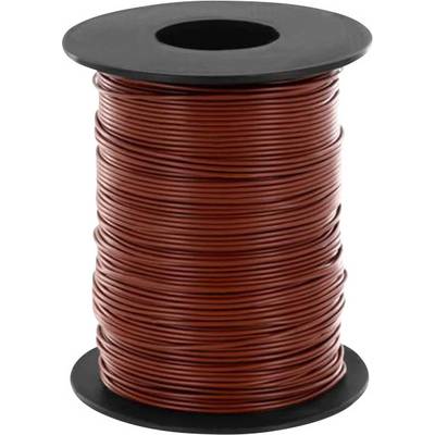 Špula s crvenom žicom, namotan na crnu plastičnu jezgru, pogodan za električne primjene ili ručne projekte.