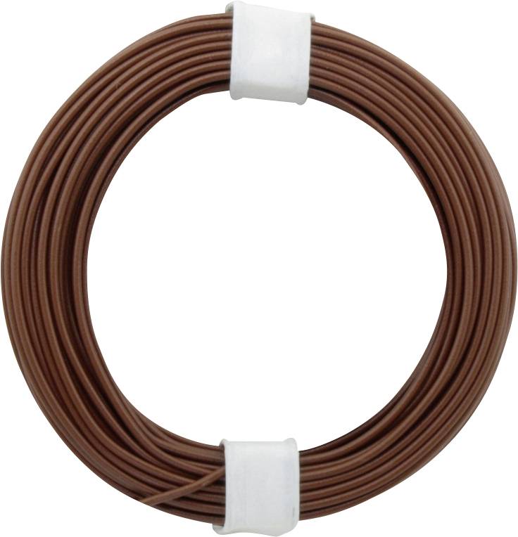 Donau Elektronik 118-8 Draad 1 x 0.14 mm² Bruin 10 m