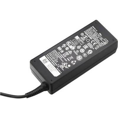 Pravokutni crni mrežni adapter s utisnутim tekstom i simbolima na gornjoj površini, kabel na jednoj bočnoj strani.