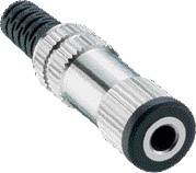 Lumberg 1522 03 Jackplug 3,5 mm Bus, recht Aantal polen: 2 Mono Zilver 1 stuk(s)