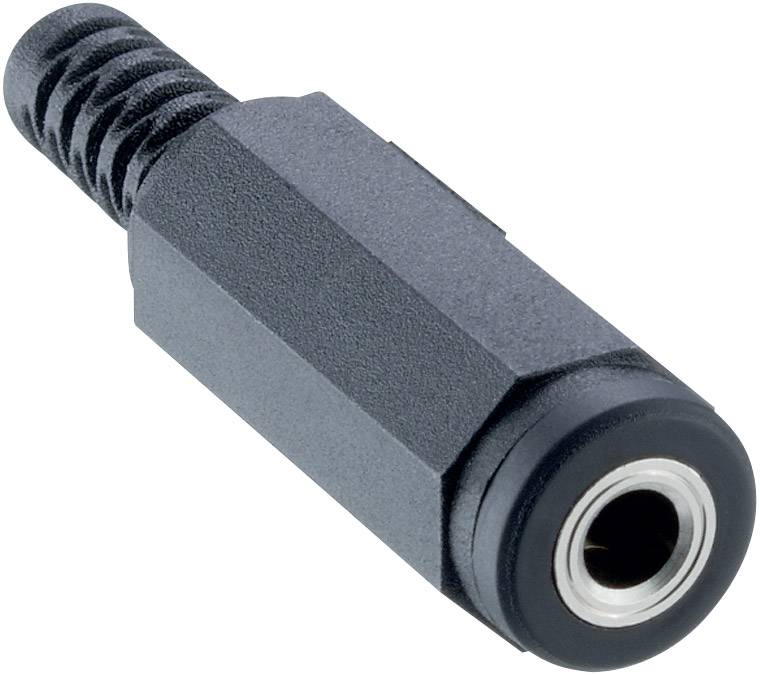 Lumberg 1520 01 Jackplug 3,5 mm Bus, recht Aantal polen: 3 Stereo Zwart 1 stuk(s)