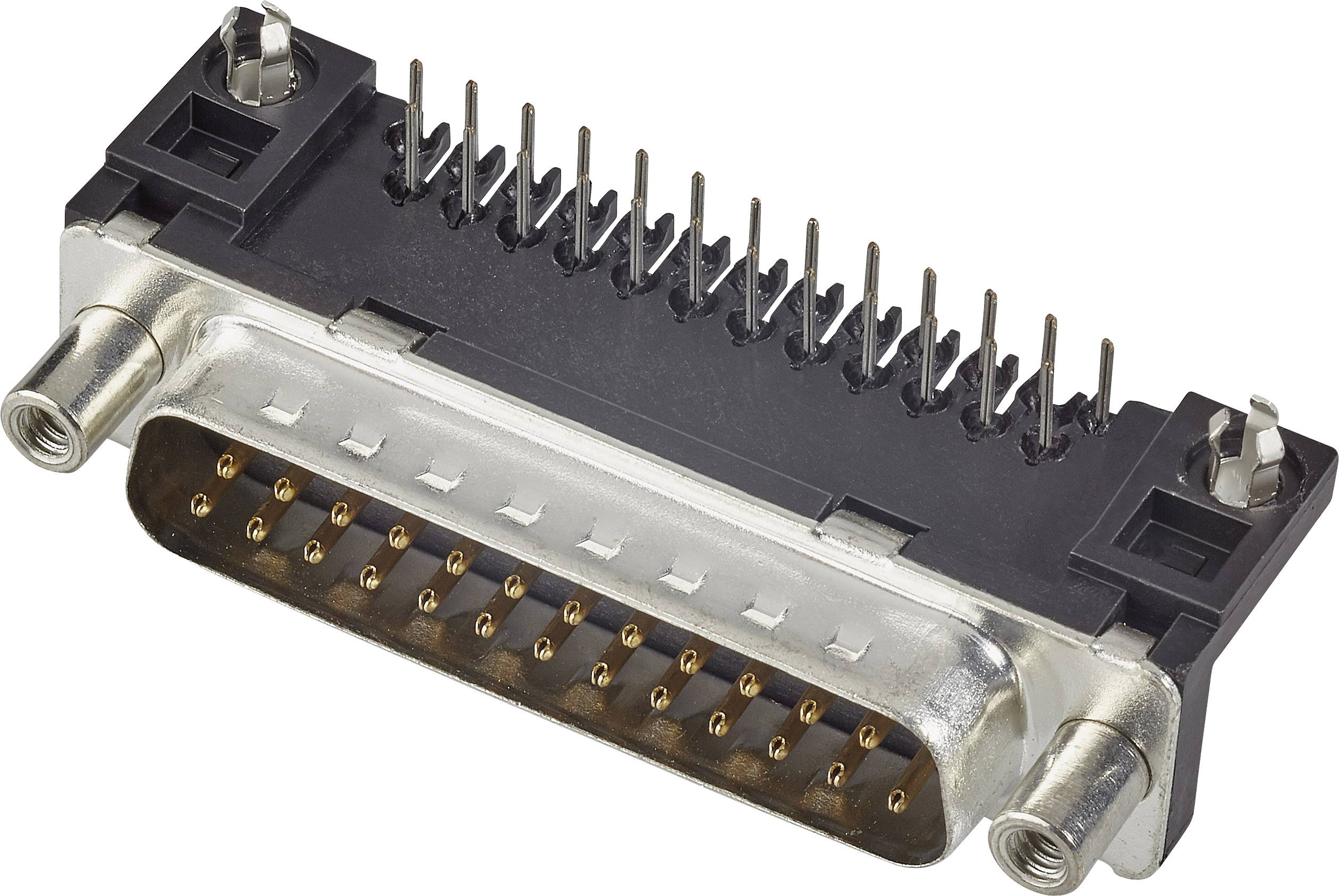 FCI D-SUB D25P13A4GV00LF D-sub male connector 90 ° Aantal polen: 25 Print 1 stuk(s)