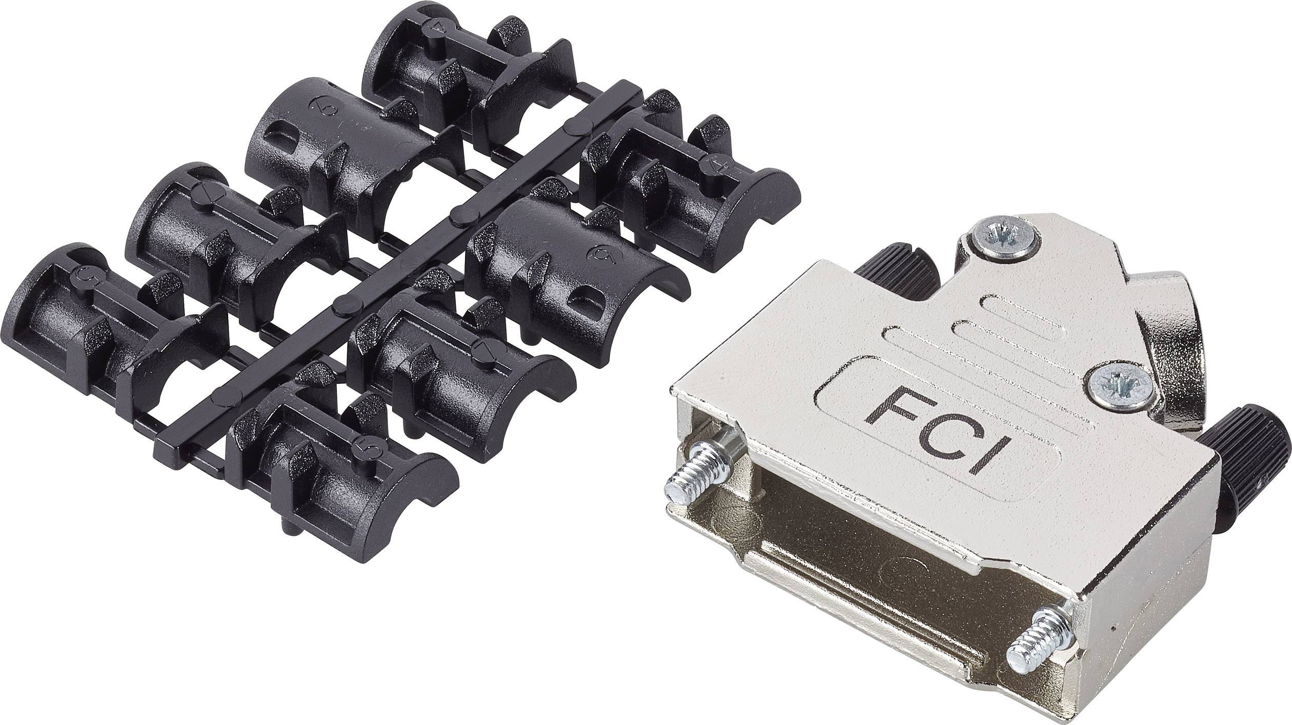 FCI D-SUB 8655MHRA1501KLF D-sub behuizing Aantal polen: 15 Tinspuitgiet 45 ° Zilver 1 stuk(s)