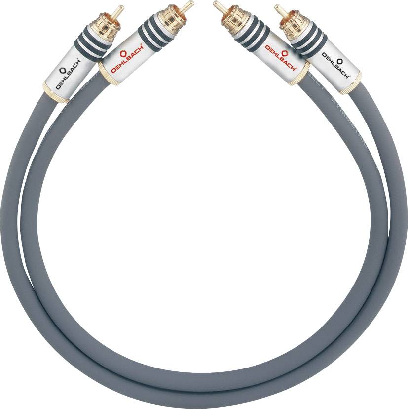 Cinch Audio Aansluitkabel [2x Cinch-stekker - 2x Cinch-stekker] 4.50 m Antraciet Vergulde steekcontacten Oehlbach NF 14 MASTER