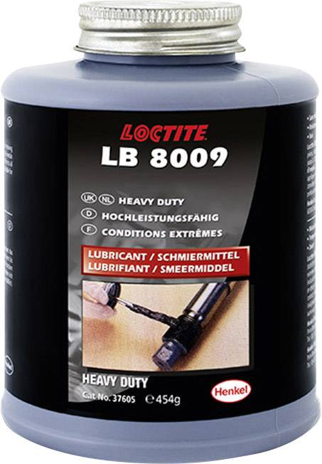 'LOCTITE LB 8009' spremnik maziva; pogodan za teške primjene; 454g; Slika metalnog dijela obrađenog mazivom.