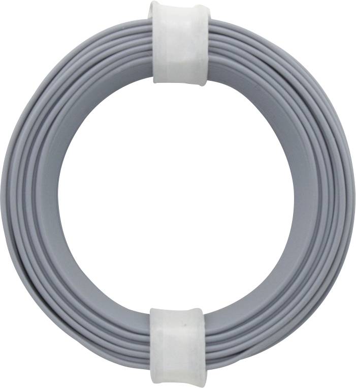 Donau Elektronik 105-9 Schakeldraad 1 x 0.20 mm² Grijs 10 m