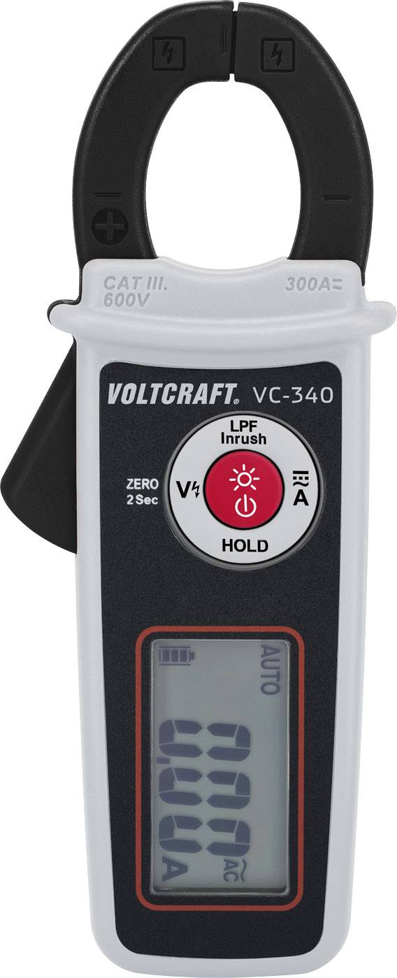 VOLTCRAFT VC-340 strujne stezaljke digitalni CAT II 600 V, CAT III 300 V Zaslon (brojevi): 6000