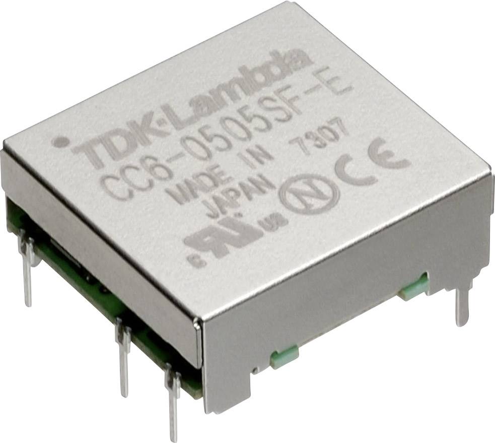 TDK-Lambda CC6-0505SF-E DC/DC-converter, print 5 V/DC 5 V/DC 1 A 6 W Aantal uitgangen: 1 x Inhoud 1 stuk(s) afbeelding