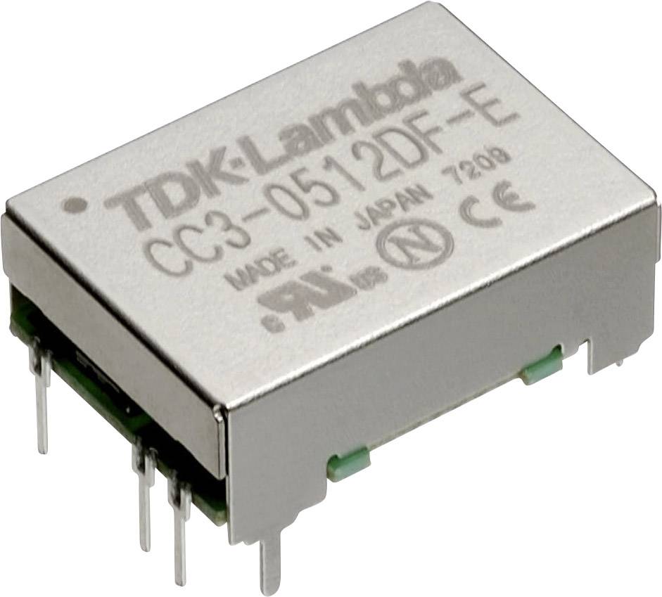 TDK-Lambda CC3-0512SF-E DC/DC-converter, print 5 V/DC 12 V/DC, 15 V/DC 0.25 A 3 W Aantal uitgangen: 1 x Inhoud 1 stuk(s) afbeelding