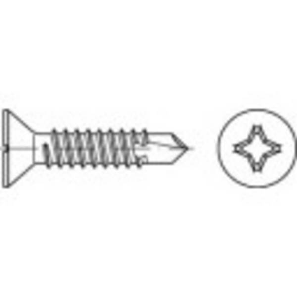 TOOLCRAFT 141505  samourezni vijak 4.2 mm 32 mm križni philips DIN 7504   čelik galvansko pocinčani 500 St.