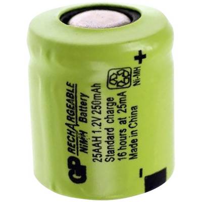 Zelena punjiva NiMH baterija od 1,2V i kapaciteta 2500mAh. Natpis: 'Standardno punjenje: 16 sati pri 125mA'.