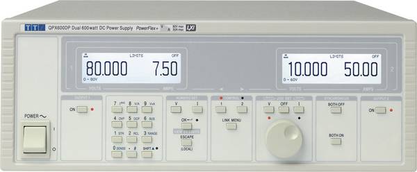 Laboratorijski naponski uređaj, podesivi Aim TTi QPX600DP 0 - 60 V/DC 0 - 50 A 600 W GPIB, LAN, LXI, RS-232, USB, analogni, broj izlaza 2 x