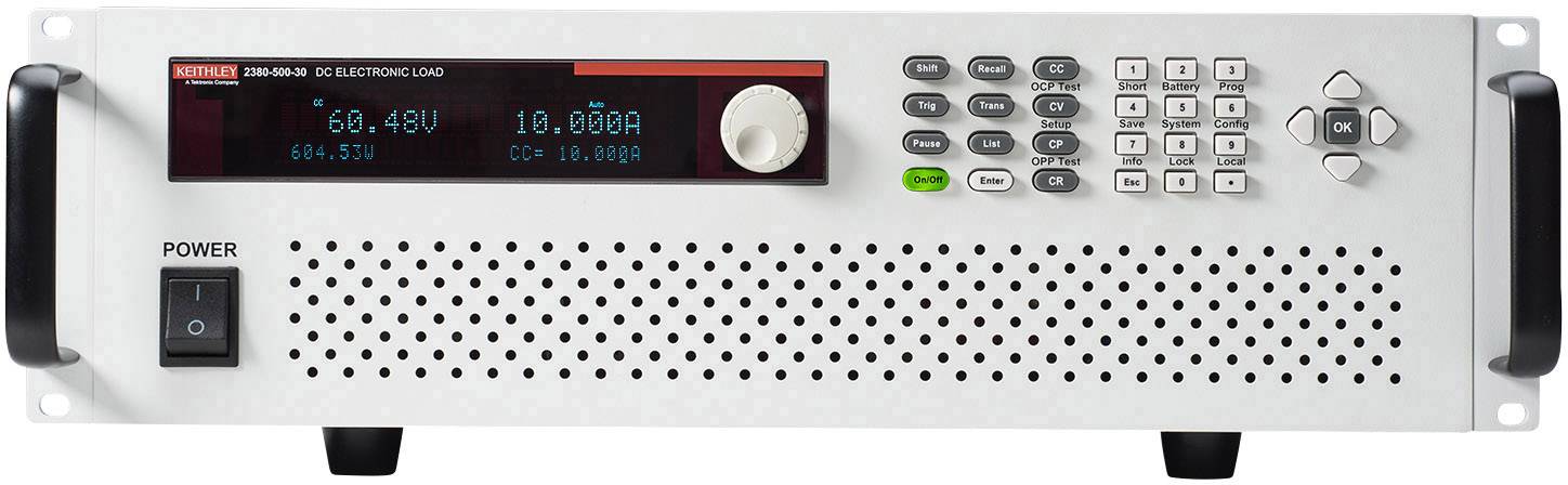 Slika prikazuje elektronički uređaj za opterećenje sa digitalnim zaslonom, tipkovnicom i prekidačima na prednjoj strani.