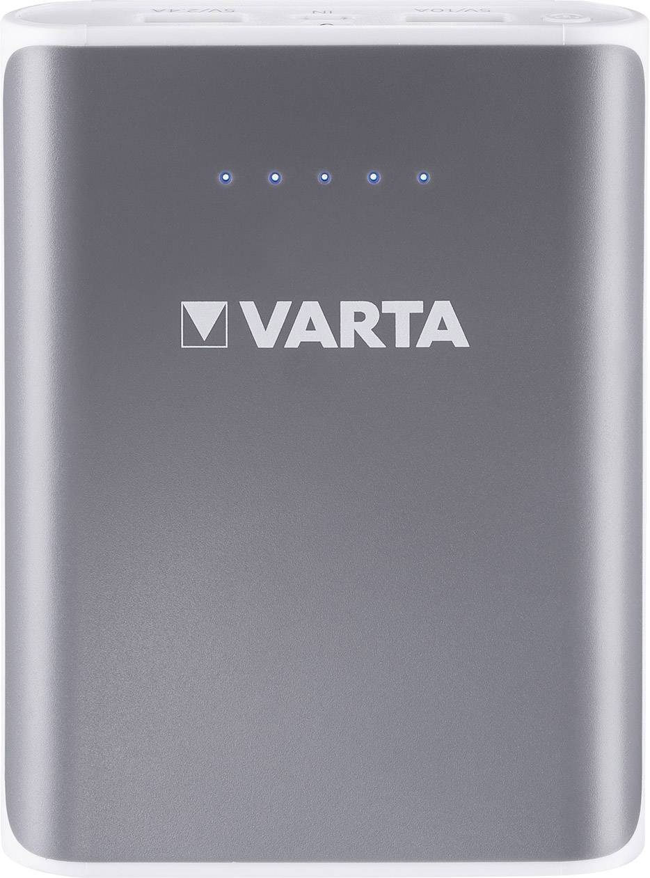Varta Powerpack family 10400 powerbank (rezervna baterija) 10400 mAh Li-Ion mikro USB siva, bijela prikaz statusa-1