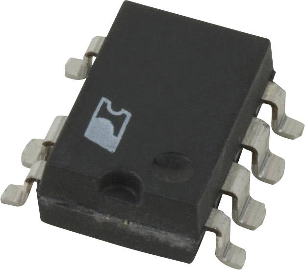 Crni integrirani elektronički sklop sa šest metalnih pinova, često korišten u elektroničkim uređajima.