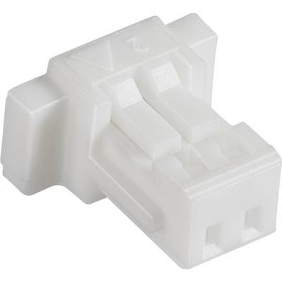 Bijeli plastični utikač s dva otvora, pogodan za električne spojeve.