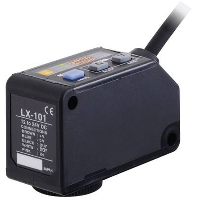 Mali crni elektronički uređaj s kabelom, gumbima i natpisima 'LX-101' te '12 do 24V DC'.