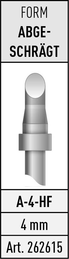 Oblik 'Skošeno', Model A-4-HF, 4 mm. Broj artikla 262615.