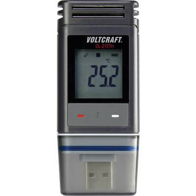 Sivi termometar za praćenje temperature s prikazom '25,2°C' na zaslonu. USB priključak na dnu, dvije kontrolne lampice pokraj njega.