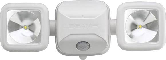 Dvostruka LED sigurnosna lampa s senzorom pokreta, pogodna za vanjsku upotrebu.