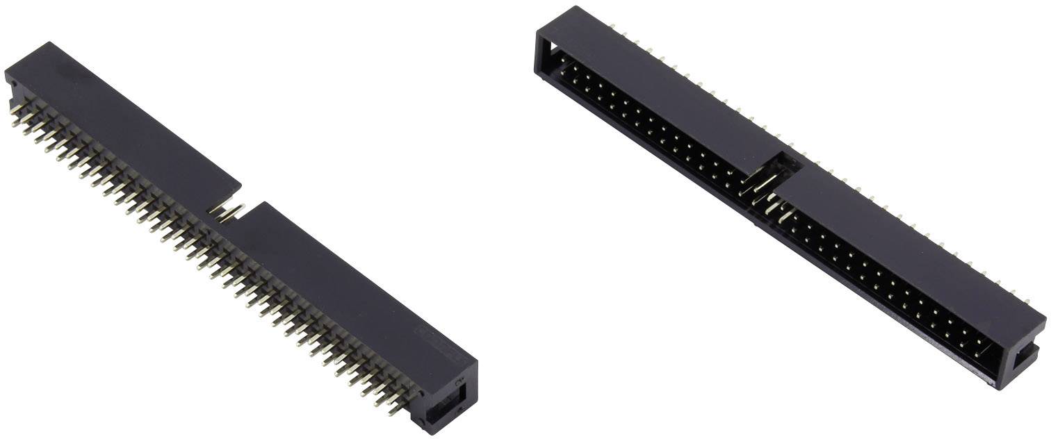 Dva crna električna utična konektora s više priključnih stezaljki, prikazana iz dva različita kuta. Koriste se za povezivanje elektroničkih komponenata.