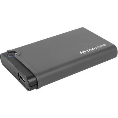 Vanjski tvrdi disk Transcenda s USB priključkom, crnog kućišta. Kompaktan i prenosiv, pogodan za dodatno pohrana podataka.
