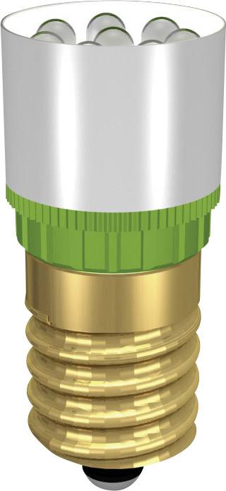 LED-lampa sa zelenim i zlatnim podnožjem.
