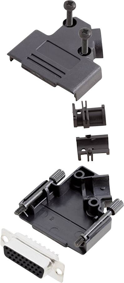 encitech D45PK-P-15-HDS26-K 6355-0055-12 višestruki ženski konektor D-Sub komplet 45 ° Broj polova (broj): 26 lemni kup 1 Set