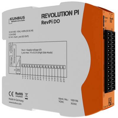 Digitalni izlazni modul 'RevPi DO' tvrtke Revolution Pi, koristi se za upravljanje električnim opterećenjima s više priključnih točaka.