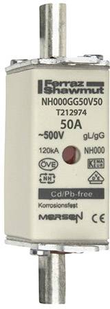 Mersen 1B651.000000 NH-zekering Geschikt voor Zekeringsgrootte 000-4 Afmeting zekering : 000 50 A 500 V 1 stuk(s)