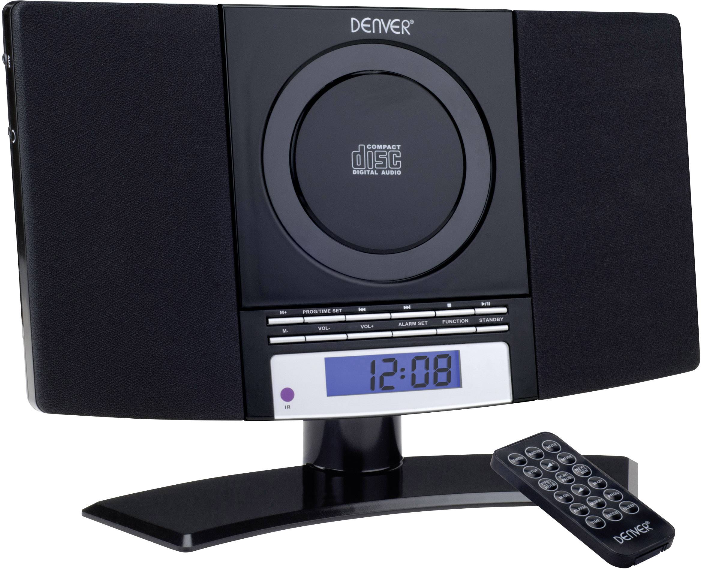 Denver MC-5220 Stereoset AUX, CD, FM Wandmontage Zwart