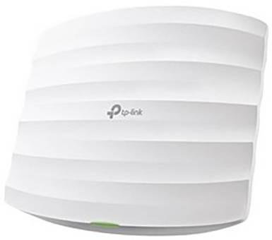 Bijeli TP-Link WLAN access point s rebrasto strukturiranim dizajnom, prepoznatljiv po zelenom svijetlu na donjem dijelu uređaja.