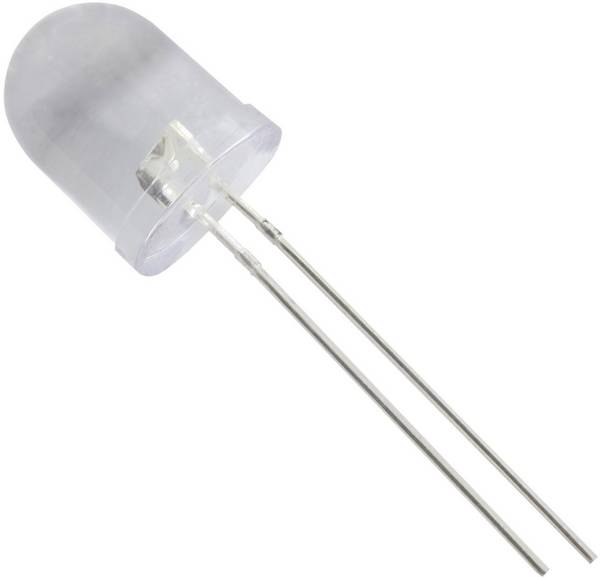 TRU COMPONENTS 1573759 LED ožičen  žuta okrugli 10 mm 1800 mcd 25 ° 20 mA 2.1 V