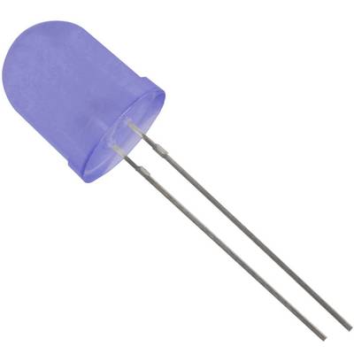 Plava LED-dioda s dva metalna priključka zaobljenih vrhova. Uobičajeno se koristi u elektroničkim sklopovima.