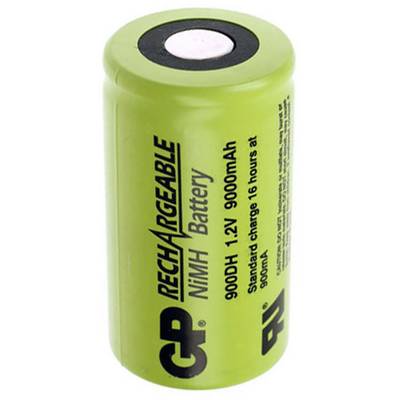 Zelena punjiva NiMH baterija, 1,2V, 9000mAh, s crnim tekstom sa strane.