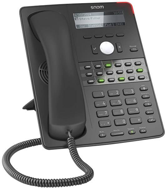 SNOM D725 telefon s kabelom, voip govor slobodnih ruku, priključak za slušalice osvjetljeni zaslon crna